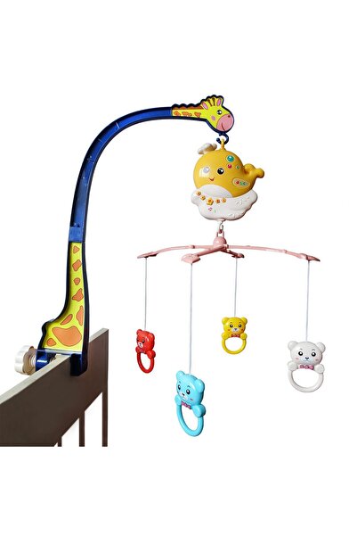 Salamandra Kids Carusel Patut cu Proiector, Telecomanda, Lumini si Sunete,