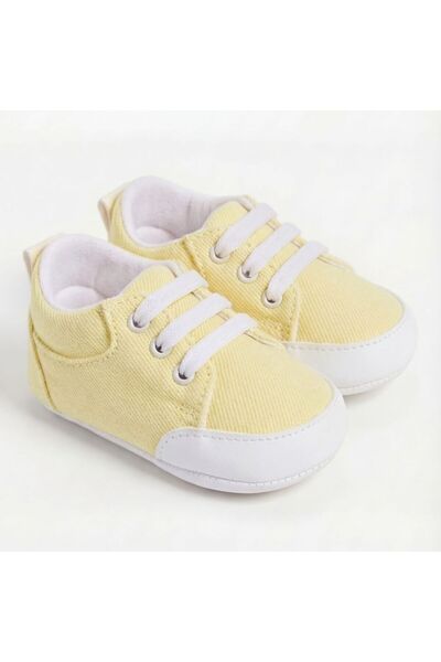 pufien Bebek Bağcıklı Yazlık Patik Yenidoğan Renkli Günlük Bebek Sneaker Ayak...