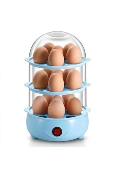wellco Egg Boiler and Steamer, Vegetable Cooker, 3 Trays, 18 Eggs, Auto Shut-...