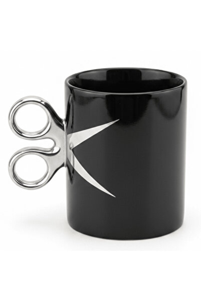 AKDC Black Artisan Scissors-Handle Ceramic Mug | 300 ml