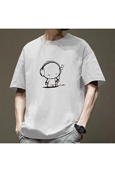 bellanova Unisex Oversize Printed T-Shirt Streetwear Comfortable Fit Daily Pr...