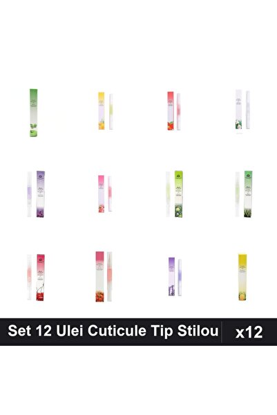 NAİLS Set 12 Ulei Cuticule Tip Stilou - Mar Verde, Lemon, Strawberry, Lavanda...