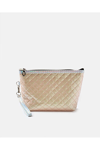 REDTAG Women Gold Embellished Cosmetic Bag