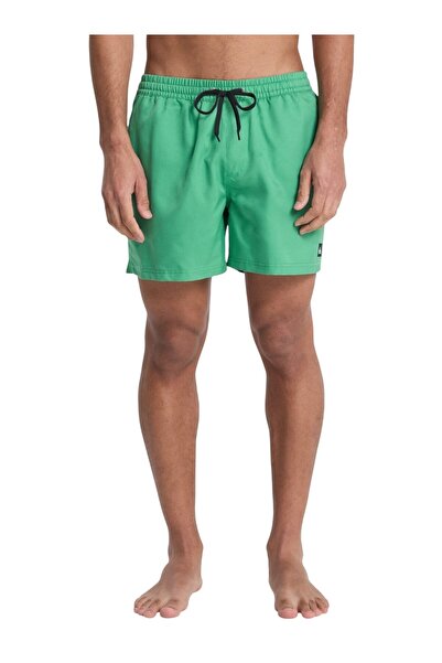 Quiksilver شورت سباحة ديلوكس 15 للرجال باللون الأخضر والأزرق
