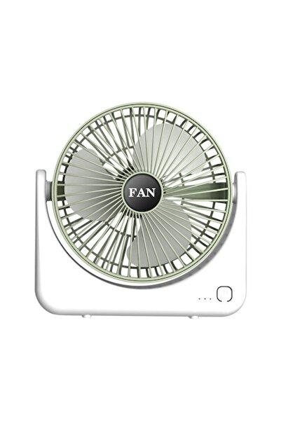 DealsReall Ventilator portabil de birou, alb/argintiu, 19.5x19.5x7cm, cu încă...