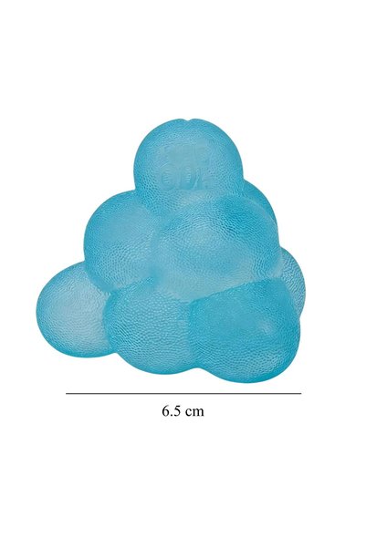 Leski Jucărie Squishy Gălușcă în formă de piramidă, Leski, Model Mat, Antistres Senzorial Compresibil cu revenire lentă, 6,5 cm, 100 g, Albastru