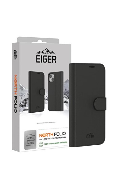 EIGER Husa North Folio Case iPhone 16 Pro Negru