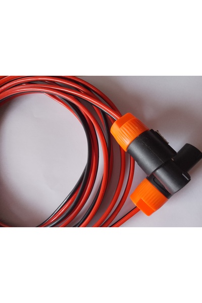 OEM Set 2 cablurile Speakon-speakon,2,5m,diametru 2x 2.5mm,rosu negru