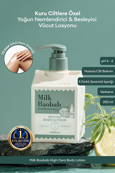 Milk Baobab Yoğun Nemlendirici & Besleyici Vücut Losyonu High Cera Body Lotio...