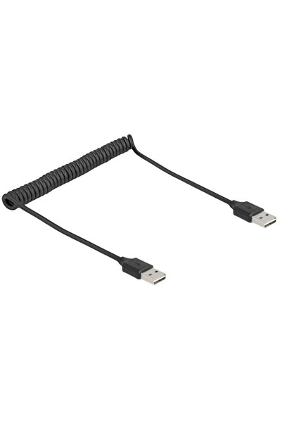 DELOCK Cablu spiralat EASY-USB 2.0, mufă tip A la EASY-USB
