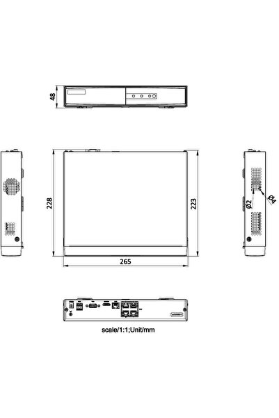 Hikvision REJESTRATOR IP DS-7104NI-Q1/4P/M(D)/PL 4 KANA≈ÅY, 4 PoE