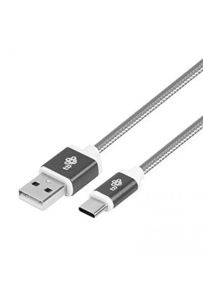 TB Kabel USB-USB C 1.5m szary sznurek