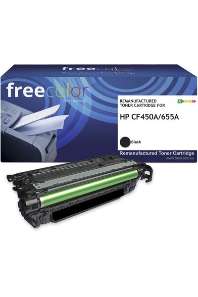 Freecolor Toner HP 655A (CF450A) negru 12500 pagini recondiționat
