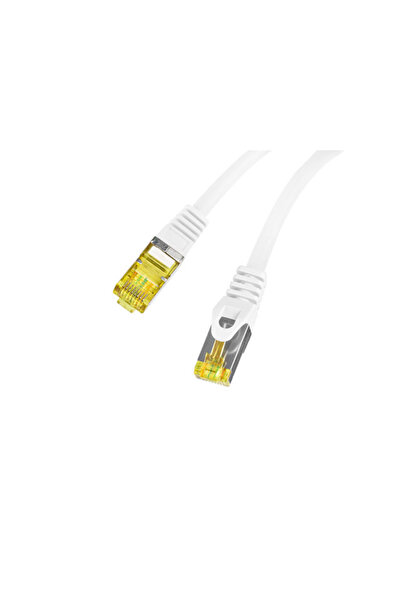 Lanberg PATCHCORD KAT.6A S/FTP LSZH CU 0.25M BIA≈ÅY FLUKE PASSED