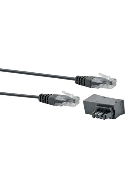 Schwaiger Adaptor de conectare TAE-F/RJ45 3m Negru