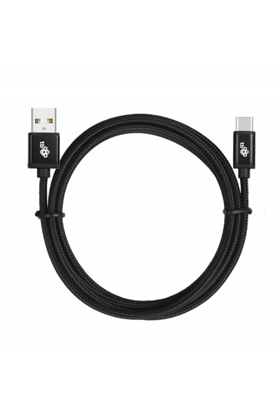 TB Kabel USB-USB C 3 m. czarny sznurek