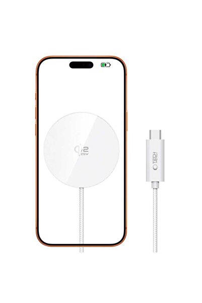 Tech-Protect Încărcător wireless magnetic MagSafe A50 25W QI2.2 alb