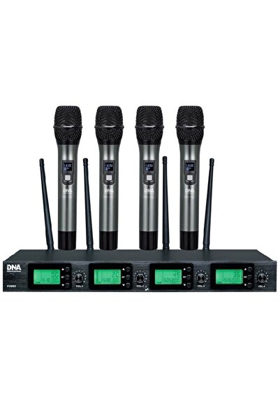 DNA PROFESSIONAL Microfon wireless DNA RV-4, 4 transmițătoare, cu funcție de ...