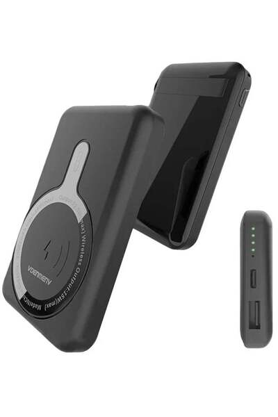 Denmen Powerbank PD+ MagSafe 10000mAh 15W Wireless Negru