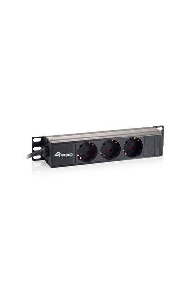 EQUIP Prelungitor electric de 10 inch, 3 prize Schuko, standard 90°, cu prote...