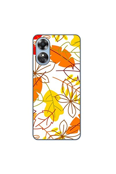OEM Husa compatibila cu Oppo A17 Silicon Gel Tpu Model Autumn Vivid Leaves