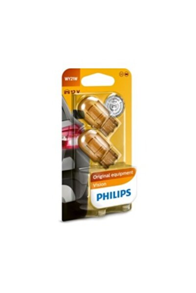 Philips Set 2 Becuri 12V WY21W Vision Blister