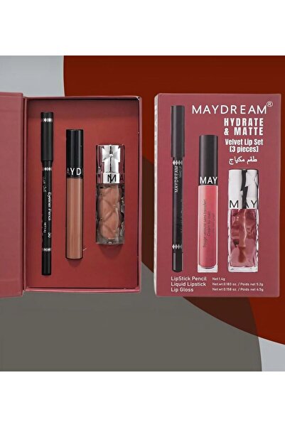 MAYDR Royal Lip Set: Lipstick + Gloss + Liner