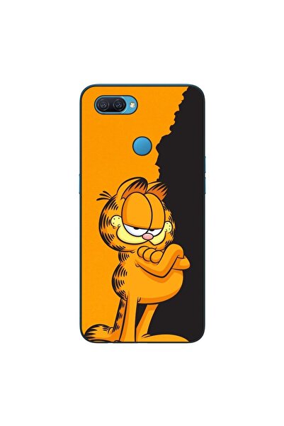 OEM Husa compatibila cu Oppo A12 Silicon Gel Tpu Model Garfield Black and Orange