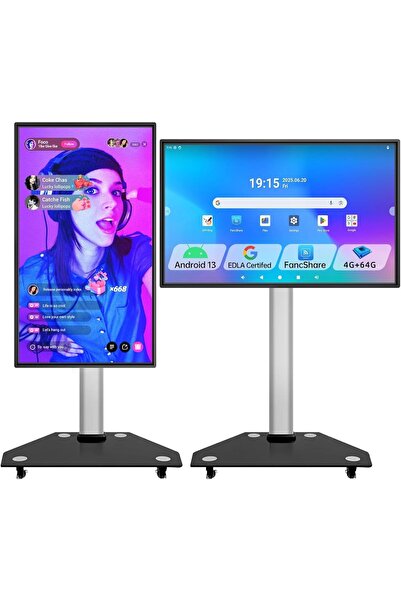 FlashHawk 43 Inch Smart Monitor TV - 360° Rotatable Touch Screen Monitor 1080...