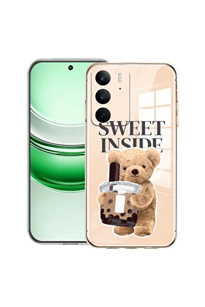 bestcase Husă transparentă din silicon pentru Realme C71, Ursuleț dulce în in...