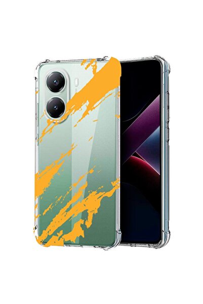 bestcase ¬Æ Husa compatibila Poco X7 Pro 5G, Anti Shock 1.5MM, Golden Stripes...