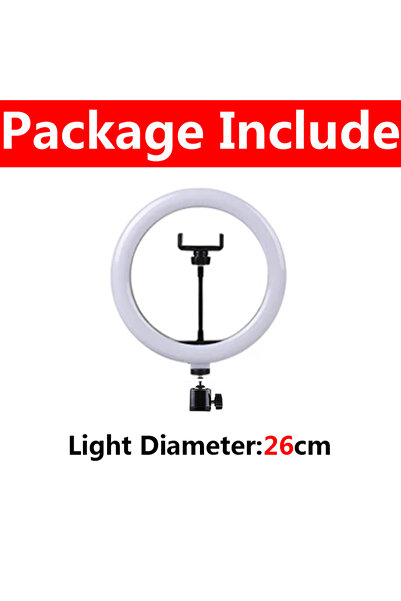 Choice مصباح حلقي LED للتصوير الفوتوغرافي بحجم 26 سم فقط، قابل للتعتيم، متواف...