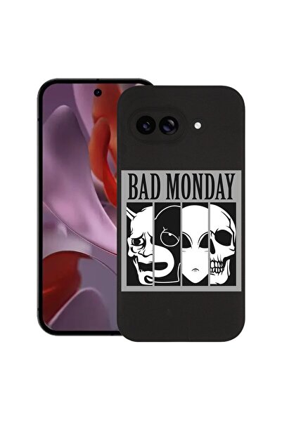 bestcase Калъф за Google Pixel 9a, Bad Monday, Тънък силиконов 0.8ММ, Удароус...