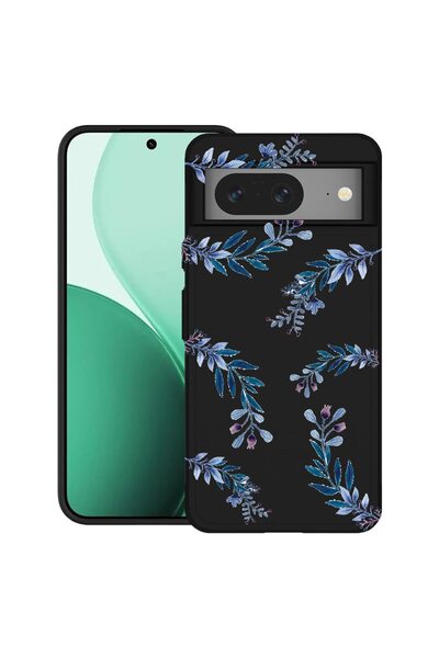 bestcase Υπέρλεπτη Θήκη TPU Συμβατή με Google Pixel 8, με Σχέδιο Μπλε Λουλουδ...