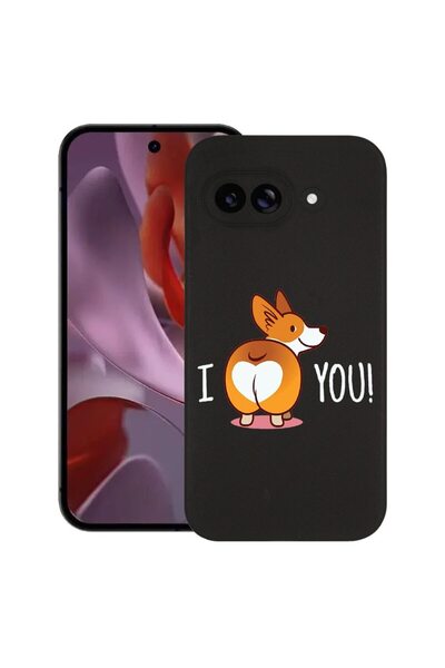 bestcase Калъф за Google Pixel 9a, Емоджи със сладко кученце, Тънък силиконов...
