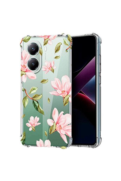 bestcase ¬Æ Husa compatibila Poco X7 Pro 5G, Anti Shock 1.5MM, Flowers Collec...
