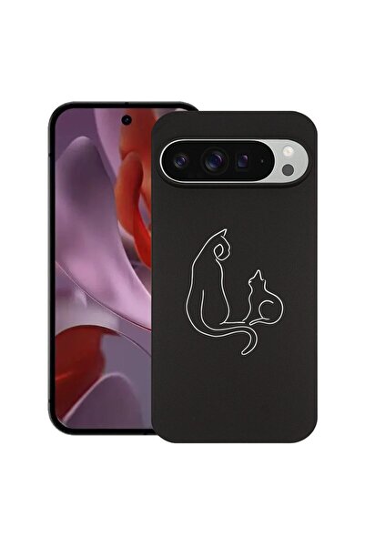 bestcase ¬Æ Husa Slim Silicon pentru Google Pixel 10 Pro XL, Abstract Cat, 20...
