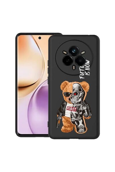 bestcase Калъф за Realme 14 Pro Plus 5G, Наполовина робот, наполовина плюшено...