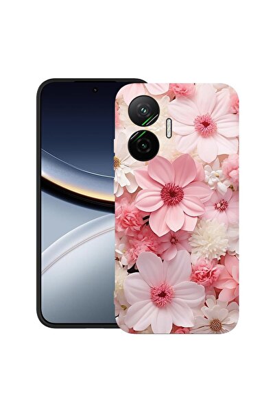 bestcase ¬Æ Case for Poco F7 with Pink And White Daisy Design, TPU Matte Ultr...