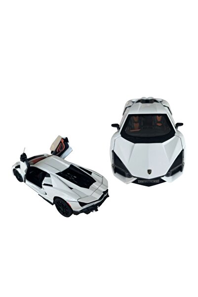 ADIRI SHOP Mașină metalică sport albă tip supercar, cu uși tip fluture, lumin...
