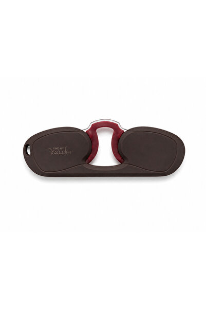 FMR FIND MY Reader Rectangle Nose clip-on Reading Glass (Brown, 100 x)