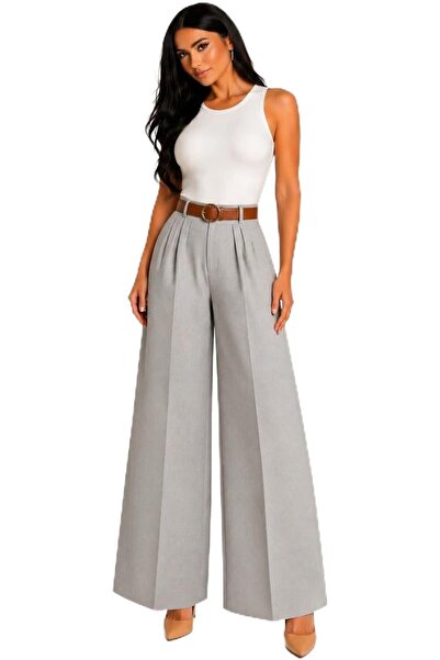 CHEVALIER FASHION Women’s High Waist Wide Leg Palazzo Pants with Belt