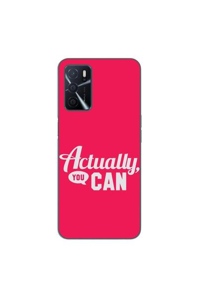 OEM Husa compatibila cu Oppo A16 Silicon Gel Tpu Model Mesaj Actually You Can