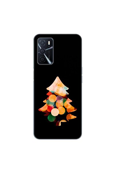 OEM Husa compatibila cu Oppo A16 Silicon Gel Tpu Model Craciun Brad Fundal Negru
