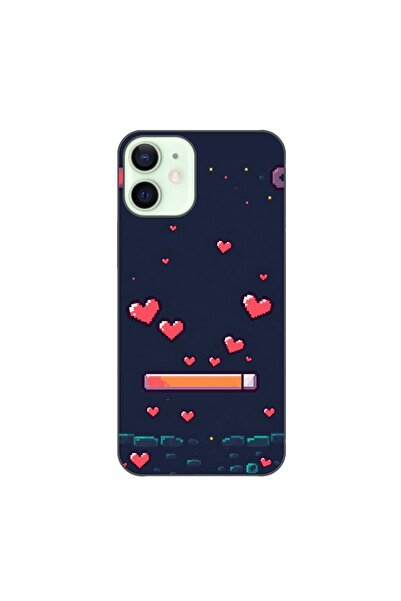 OEM Калъф, съвместим с Apple iPhone 12 Mini, от силиконов гел TPU, с пикселов...