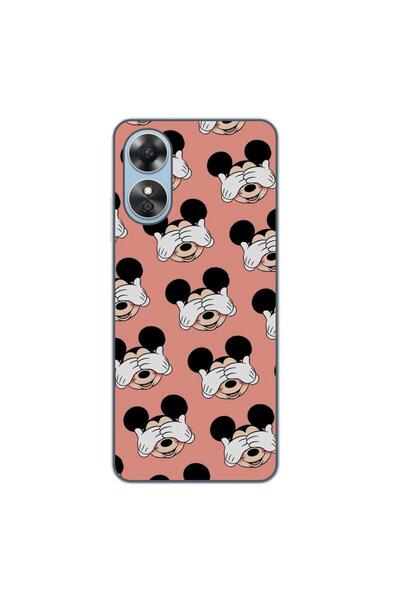 OEM Husa compatibila cu Oppo A17 Silicon Gel Tpu Model Mickey Pattern Peek A Boo