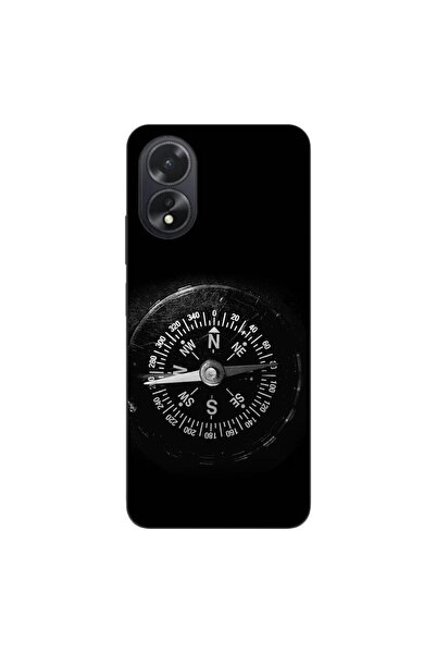 OEM Калъф, съвместим с Oppo A18 4G, силиконов гел TPU, винтидж модел с компас