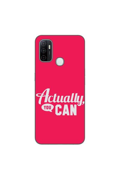 OEM Husa compatibila cu Oppo A53 Silicon Gel Tpu Model Mesaj Actually You Can