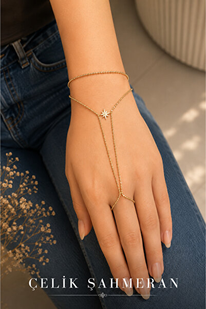 Jack Ferrero Gold Color Steel Zircon Stone Minimal Shahmeran