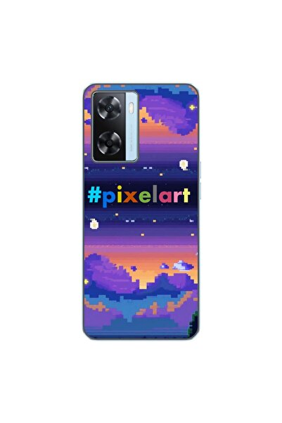 OEM Θήκη συμβατή με Oppo A57s από σιλικόνη gel TPU με σχέδιο Pixel Art Τοπίο